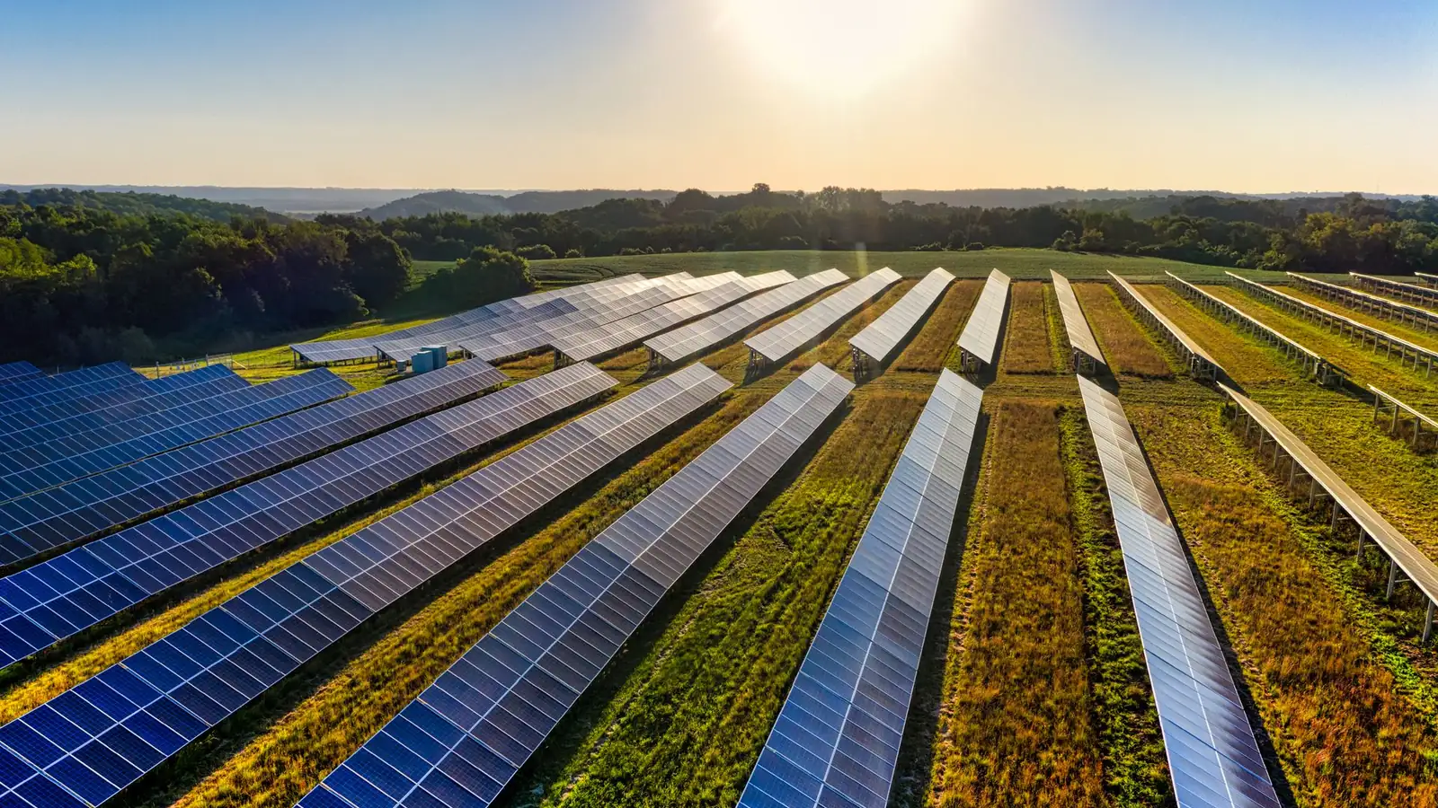 Solar energy plant background